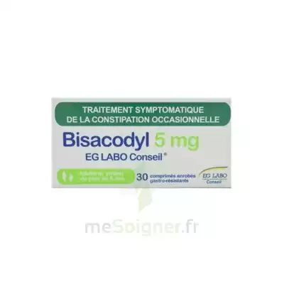 Bisacodyl Eg Labo Conseil 5 Mg Comprimés Enrobés Gastro-résistant Plq Pvc/alu/30 à Embrun