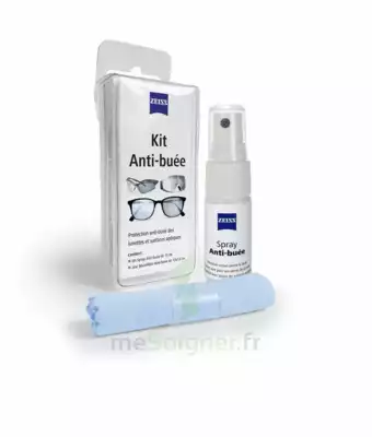 Zeiss Kit Spray Antibuée Fl/15ml + Tissu Microfibres à Embrun