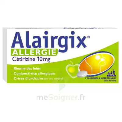 Alairgix Allergie Cetirizine 10 Mg Comprimés à Sucer Séc Plq/7 à Embrun