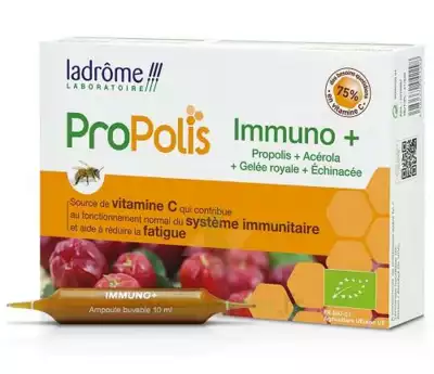 Ladrôme Propolis Solution Buvable Immuno+ 20 Ampoules/10ml à Embrun